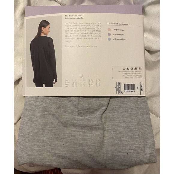 Wander by Hottotties Women Tie Back Tunic Long Sleeve Sz‎ XL - Picture 4 of 5